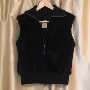 Anthropologie June Rabbit Fur Vest